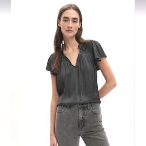 GAP Satin Dark Grey Top, XS